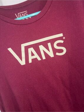 Vans Burgundy Tee with Cream Logo